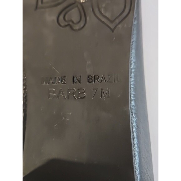 Brighton 'Barb' Black Leather Ballet Flats With Silver Accent Charm Size 7M - Picture 11 of 15